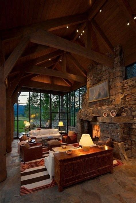 Modern Rustic Cabin Interiors Designfup