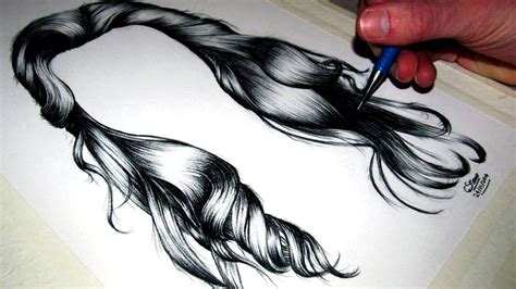 How To Draw Realistic Hair Youtube
