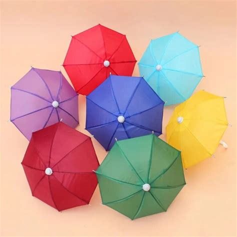 100pcs Solid Color Mini Children Umbrella Party T Toy Prop