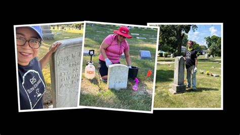 Gravestone Cleaning Honoring Civil War Veterans Greenwood Cemetery