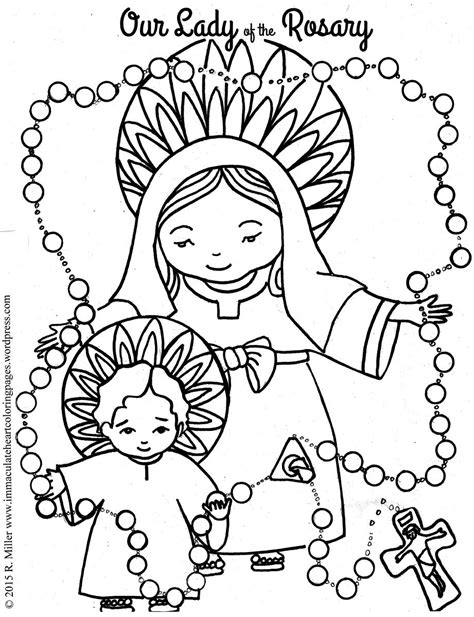 How To Pray The Rosary Coloring Page For Kids Thecatholickid Free
