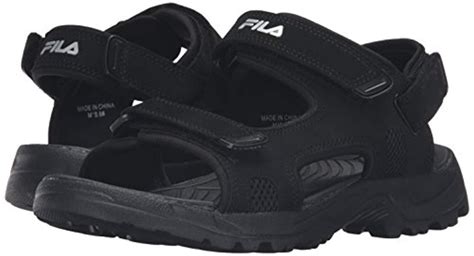 Fila Rubber Transition Athletic Sandal In Blackblackmetallic Silver