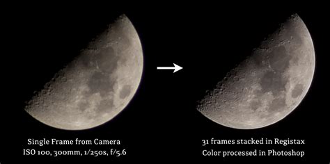 Tonights Quarter Moon Stacked In Registax Stellar Neophyte Astronomy