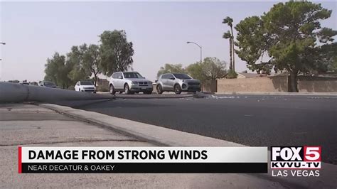 Strong Winds Cause Damage In Las Vegas Valley Youtube