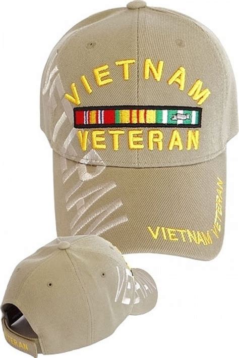 Vietnam Veteran Ribbons Text Shadow Mens Cap Vietnam Era Veterans