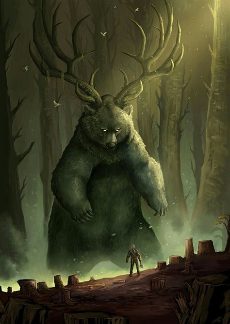 Mythical Creature Deep In The Scandinavian Forest Mythical Creatures