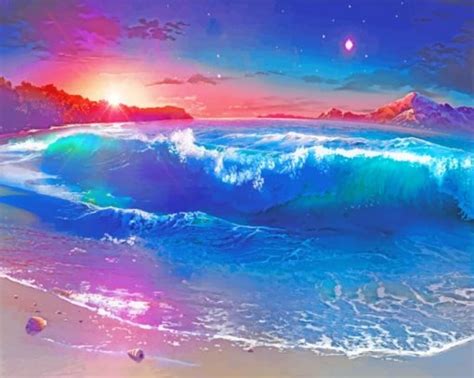 Sunset Fantasy Beach Seascapes Paint By Numbers Canvas Paint By Numbers