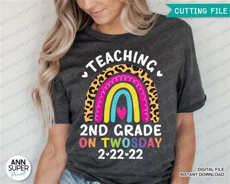 Twosday Svg For 2nd Grade Teaching 2nd Grade On Twosday Etsy