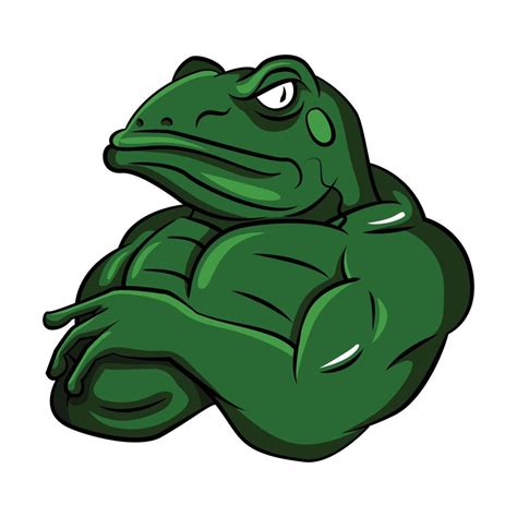 Strong Frog Mascot Illustration 17736815 Vector Art At Vecteezy