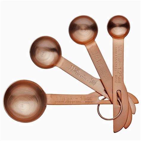 Copper Measuring Spoons Set of 4 | The Kitchen Gift Company