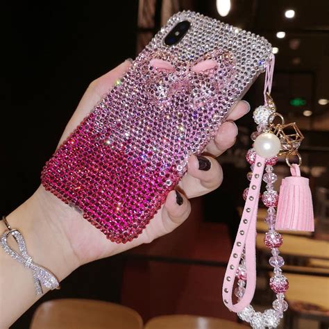 For Iphone Xr Luxury 3d Bowknot Bling Crystal Diamond Case For Iphone