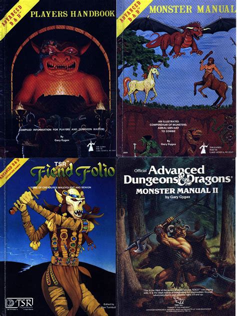 4 Vintage Books Adandd Monster Manual Dungeons And Dragons Circa 1978