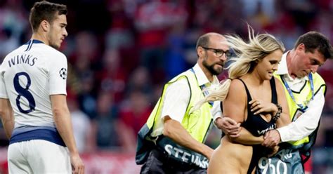 Aside from wolanski's brief stint in jail (she's out now), all of those involved in the stunt paid out absolutely nothing for essentially placing an ad in a primetime slot. Champions League streaker identified as Kinsey Wolanski