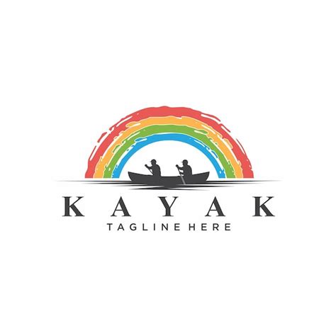 Premium Vector Kayak Logo Design Template Kayaker Design Silhouette