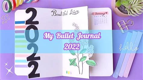 My 2022 1st Part Bullet Journal 😍🌸 2022 Bullet Journal Setup Bullet