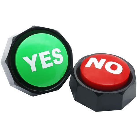 Ajoy Anliky Sound Buttons Yes And No Answer Buzzers Set Of 2 Assorted