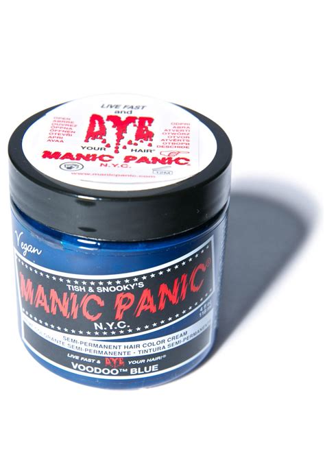 The bleached parts were so orange and dry, i wanted to see if i could dye them without causing any more damage. Manic Panic Voodoo Blue Classic Hair Dye | Dolls Kill