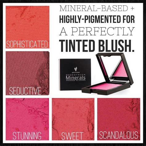 younique moodstruck minerals pressed blush available in 5 shades sophisticated seductive