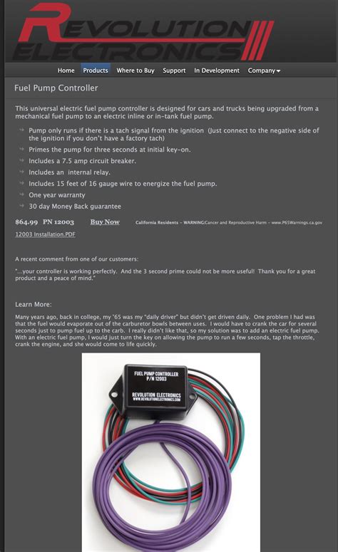 Studebakers, Avantis & Avanti II's - (Revolution Fuel Pump Controller)