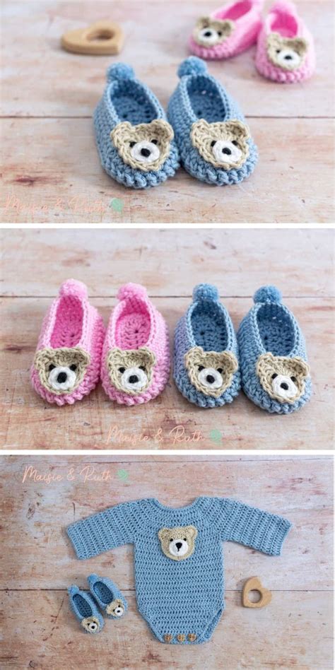 Cute Crochet Baby Booties Pattern Center
