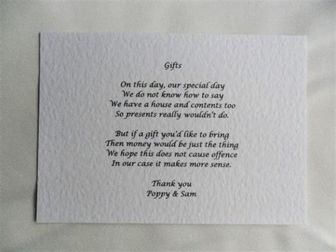 For example, you should consider getting a unique and useful gift for yourself. 21 best monetary gift wording images on Pinterest | Wedding gift poem, Wedding stuff and Couples ...