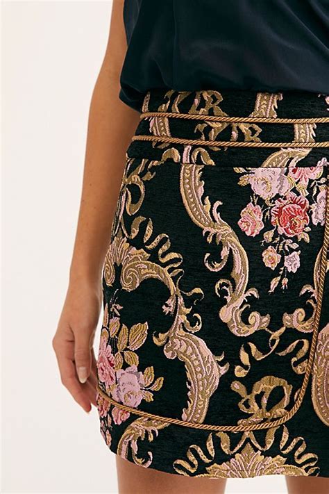 Brocade Tapestry Skirt Skirts Mini Skirts Brocade