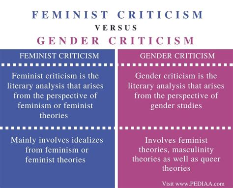 Difference Between Feminist And Gender Criticism Pediaacom