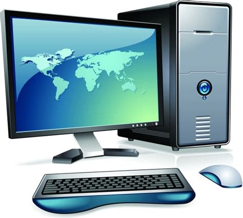 Desktop Computer Icon 3d Colored Design Vectors Images Graphic Art