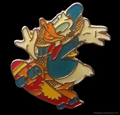Donald Duck Lapel Pin Skate And Annoy