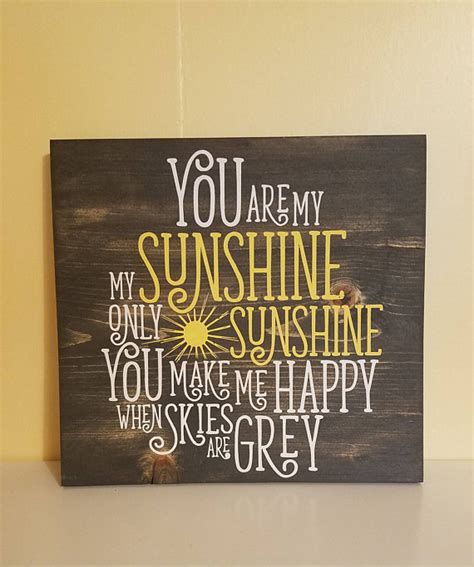 You Are My Sunshine My Only Sunshine Nursery Wall Decor Etsy You Are My Sunshine My