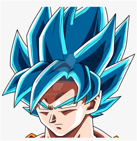 Hyperaids Super Saiyan Blue Goku Head Free Transparent Png Download