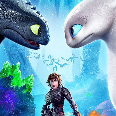 2048x2048 How To Train Your Dragon The Hidden World Movie Poster Ipad