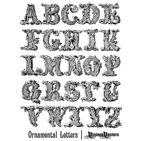 Check spelling or type a new query. Vector Art: Decorative Ornamental English Letters of the ...