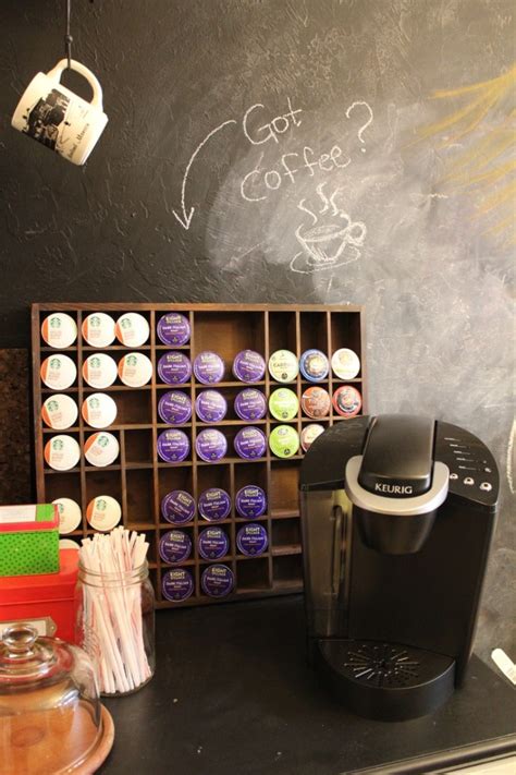 If yours live in one of those bulky carousels on your here's a great quick (and temporary) way to up your storage game with an affordable, diy solution. Creative K-Cup Organizers