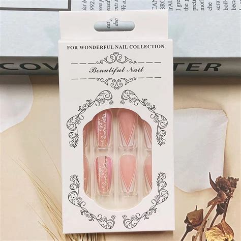 Nude Nails Acrylic Nails White French Tip French Tip Nails False