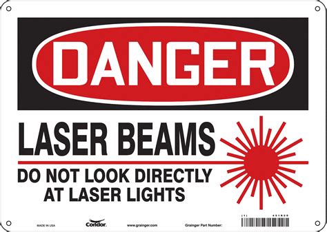 Condor Laser Warning Sign Sign Format Traditional Osha Laser Beams Do