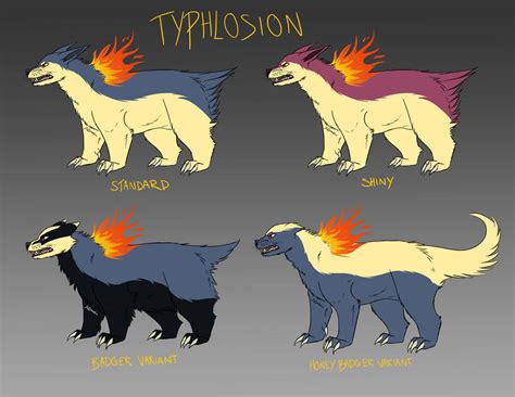 Typhlosion Variants By Drfoxes On Deviantart