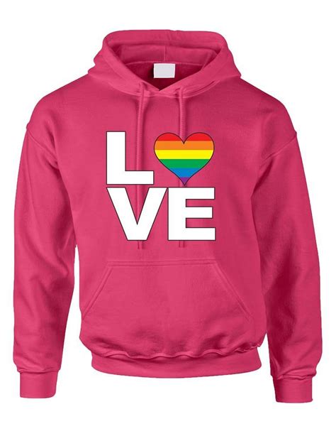 Love Pride Gays Lesbians Women Hooded Sweatshirt Womens Sweatshirts Hoods Hooded Sweatshirts