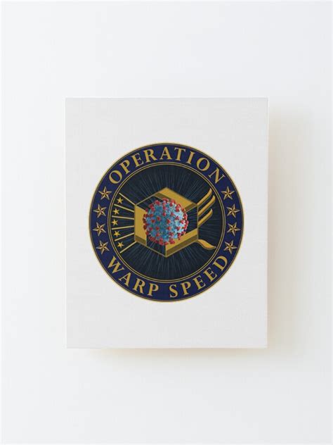 Operation Warp Speed Logo Mounted Print For Sale By Spacestuffplus