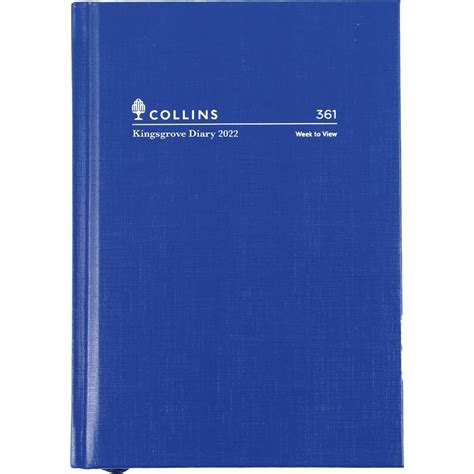 Diaries And Calendars Collins Kingsgrove Diary A6 Week To View Blue