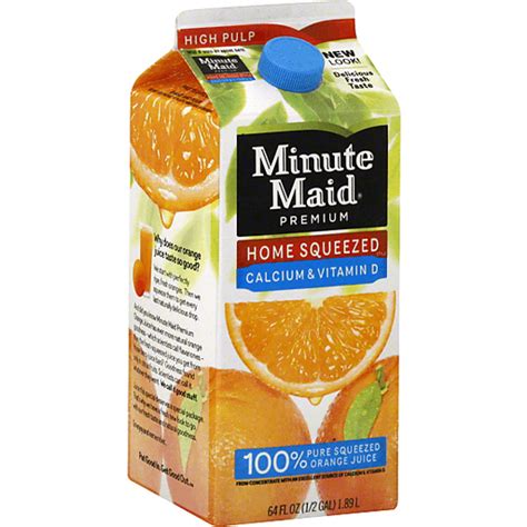 Minute Maid Premium Orange Juice 100 Pure Home Squeezed Style High
