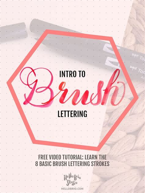 Intro To Brush Lettering Basic Strokes Lettering Tutorial Lettering