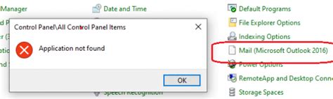 Control Panel Mail App Not Found On Windows 10 Windows Os Hub
