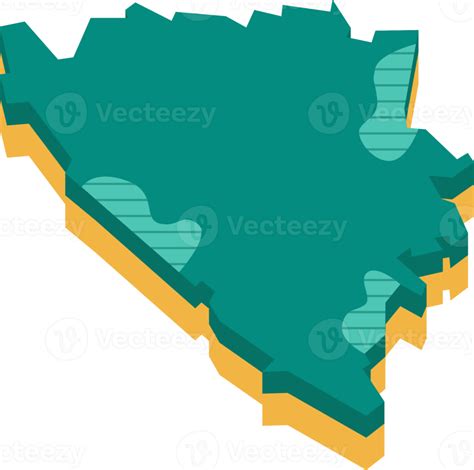 3d Map Of Bosnia And Herzegovina 11675599 Png