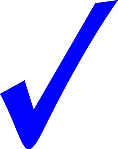 Check Mark Symbol Blue Clip Art Symbol Png Download