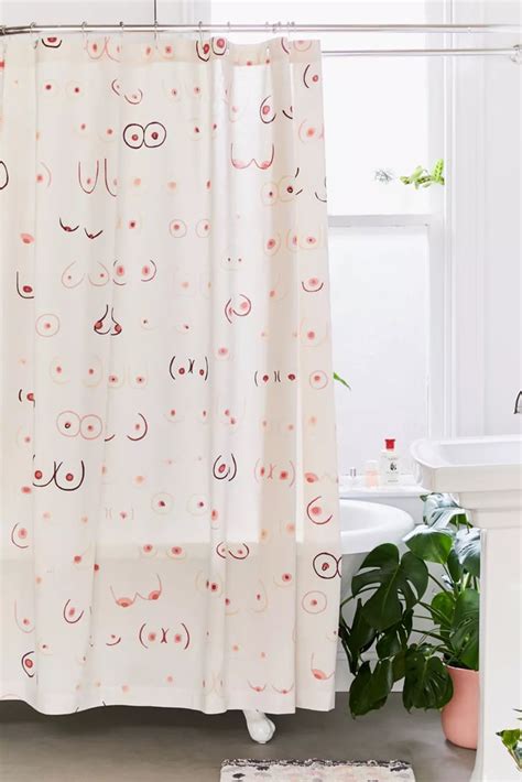 A Body Ful Shower Curtain Allover Boobs Shower Curtain Best Shower