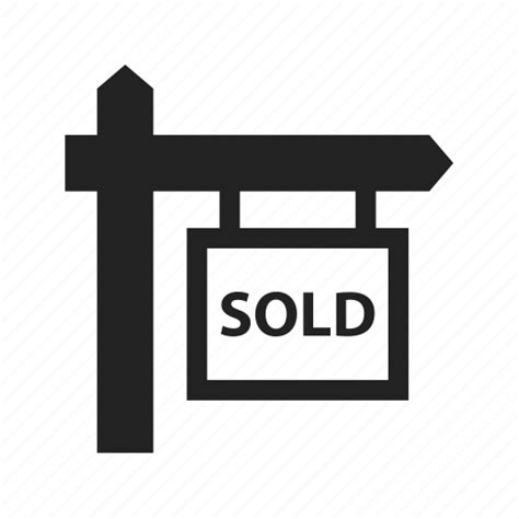Buy Home House Real Estate Sign Sold Icon