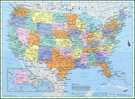 Political Map Of The United States Of America Imagina