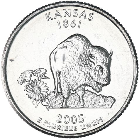 2005 D State Quarter Kansas Bu Cn Clad Us Coin Daves Collectible Coins