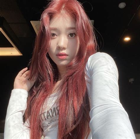 Xiaoting Kep1er Icon Pfp Red Hair Kpop Girl Hair Icon Red Hair Kpop